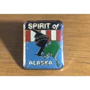 USA B-2 Stealth Bomber Spirit of ALASKA Lapel Pin